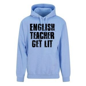 English Teacher Get Lit Meaningful Gift Unisex Surf Hoodie