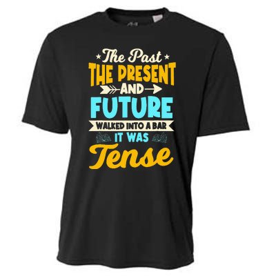 English Teacher Grammar Grammatical Rules Tenses Tense Cooling Performance Crew T-Shirt