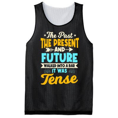 English Teacher Grammar Grammatical Rules Tenses Tense Mesh Reversible Basketball Jersey Tank