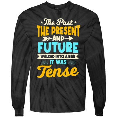 English Teacher Grammar Grammatical Rules Tenses Tense Tie-Dye Long Sleeve Shirt