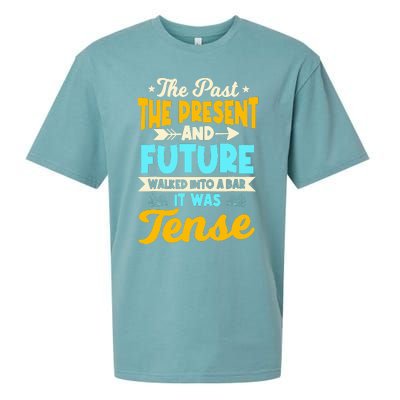 English Teacher Grammar Grammatical Rules Tenses Tense Sueded Cloud Jersey T-Shirt