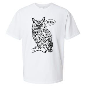 English Teacher Grammar Gift Who Whom Owl Cute Bird Sueded Cloud Jersey T-Shirt