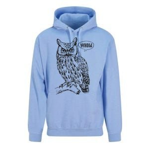 English Teacher Grammar Gift Who Whom Owl Cute Bird Unisex Surf Hoodie