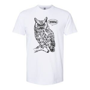 English Teacher Grammar Gift Who Whom Owl Cute Bird Softstyle CVC T-Shirt