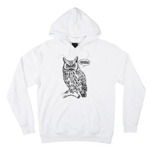 English Teacher Grammar Gift Who Whom Owl Cute Bird Hoodie