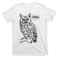 English Teacher Grammar Gift Who Whom Owl Cute Bird T-Shirt