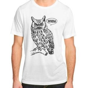 English Teacher Grammar Gift Who Whom Owl Cute Bird Adult ChromaSoft Performance T-Shirt