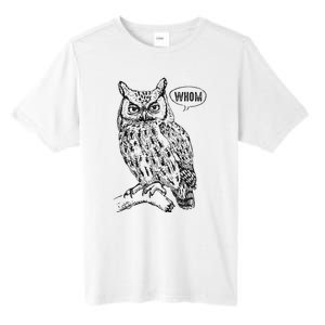 English Teacher Grammar Gift Who Whom Owl Cute Bird Tall Fusion ChromaSoft Performance T-Shirt