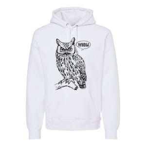 English Teacher Grammar Gift Who Whom Owl Cute Bird Premium Hoodie