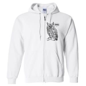 English Teacher Grammar Gift Who Whom Owl Cute Bird Full Zip Hoodie