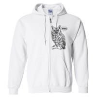 English Teacher Grammar Gift Who Whom Owl Cute Bird Full Zip Hoodie