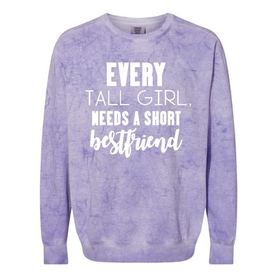 Every Tall Girl Needs Short Best Friend Bff Matching Outfit Colorblast Crewneck Sweatshirt