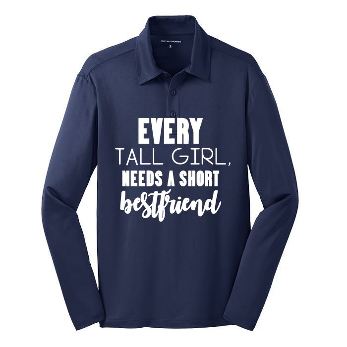 Every Tall Girl Needs Short Best Friend Bff Matching Outfit Silk Touch Performance Long Sleeve Polo