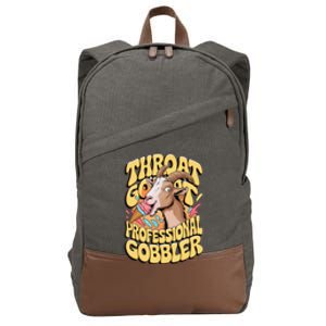 Embarrassing Throat Goat Inappropriate Adult Humor Cotton Canvas Backpack