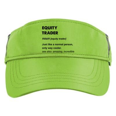 Equity Trader Great Gift Adult Drive Performance Visor