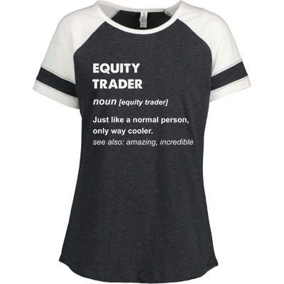 Equity Trader Great Gift Enza Ladies Jersey Colorblock Tee