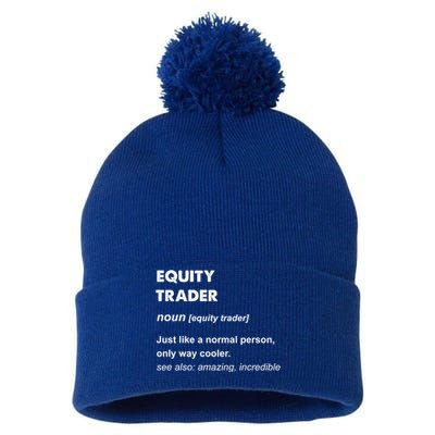 Equity Trader Great Gift Pom Pom 12in Knit Beanie