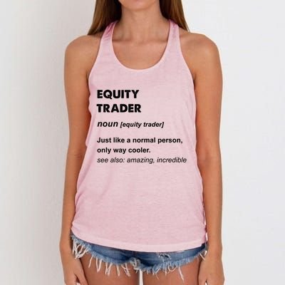 Equity Trader Great Gift Women's Knotted Racerback Tank