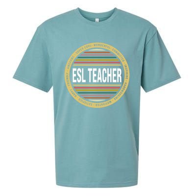 Esl Teacher Gift Funny Profession Birthday Gift Sueded Cloud Jersey T-Shirt