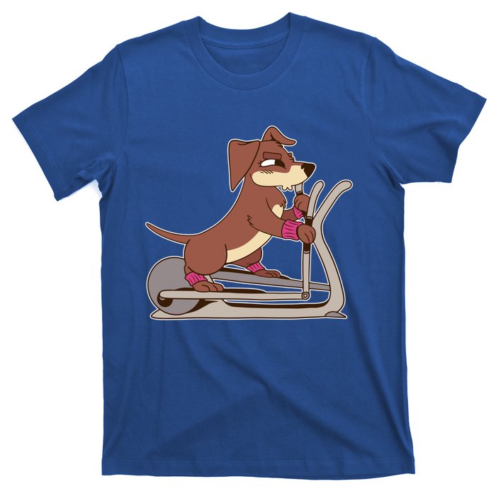 Elliptical Trainer Gym Dog Lover Cool Gift T-Shirt