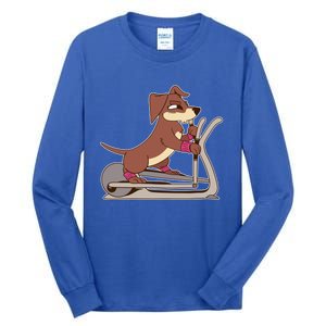 Elliptical Trainer Gym Dog Lover Cool Gift Tall Long Sleeve T-Shirt