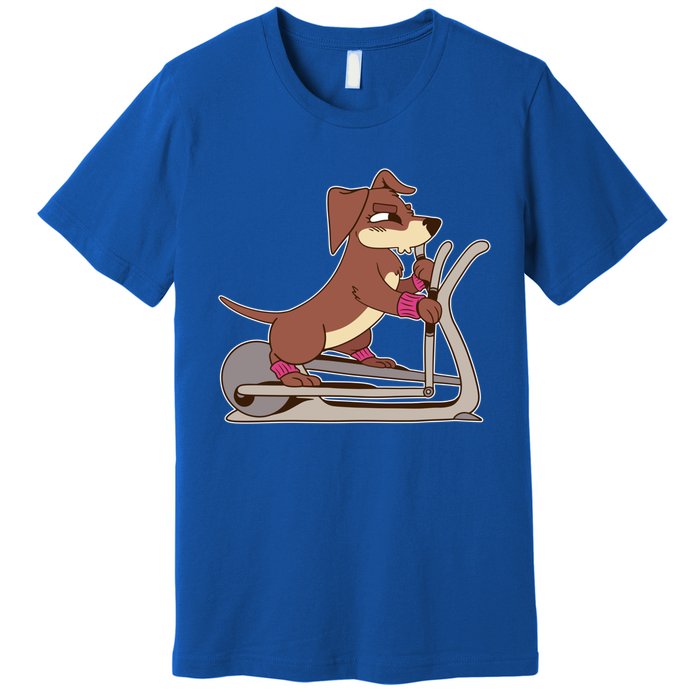 Elliptical Trainer Gym Dog Lover Cool Gift Premium T-Shirt