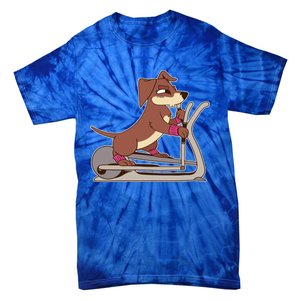 Elliptical Trainer Gym Dog Lover Cool Gift Tie-Dye T-Shirt