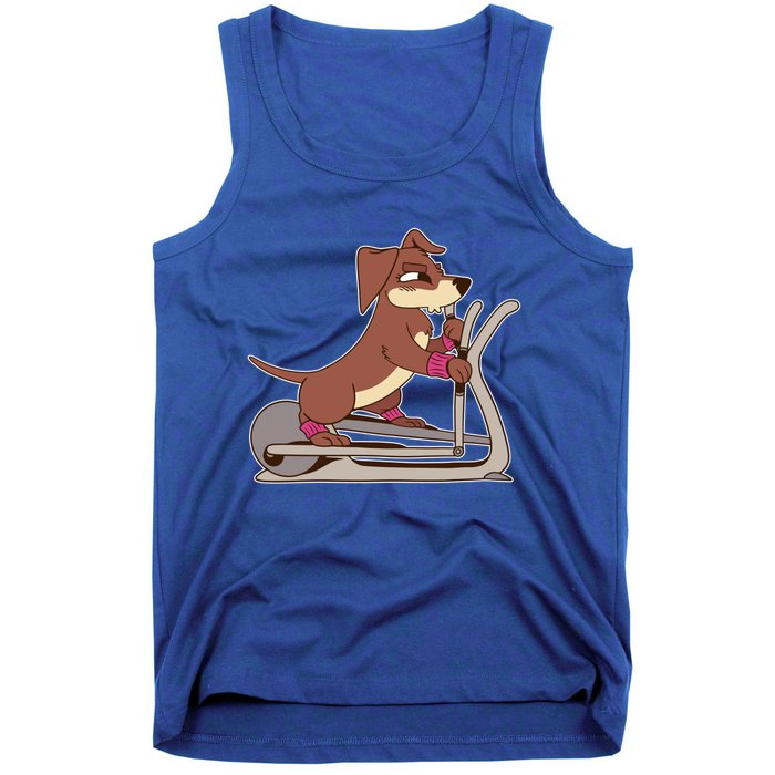 Elliptical Trainer Gym Dog Lover Cool Gift Tank Top