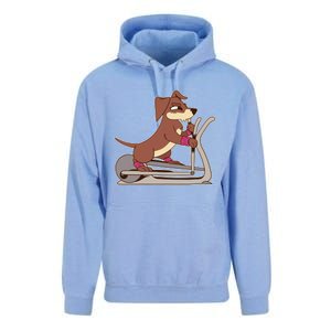 Elliptical Trainer Gym Dog Lover Cool Gift Unisex Surf Hoodie