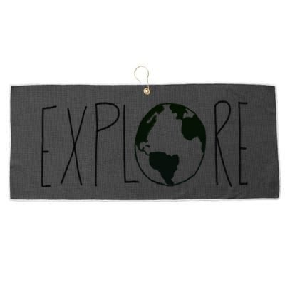 Explore The Globe Large Microfiber Waffle Golf Towel