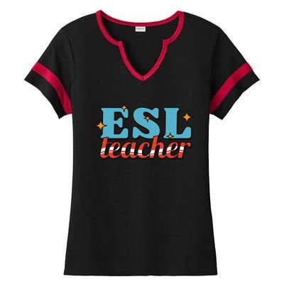 ESL Teacher Gift Ladies Halftime Notch Neck Tee