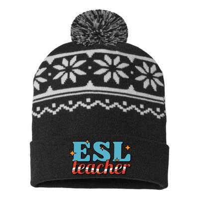 ESL Teacher Gift USA-Made Snowflake Beanie