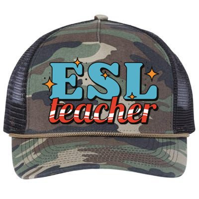 ESL Teacher Gift Retro Rope Trucker Hat Cap