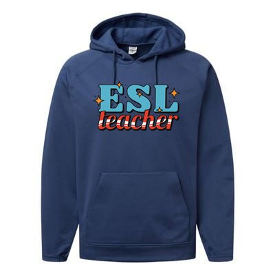 ESL Teacher Gift Performance Fleece Hoodie