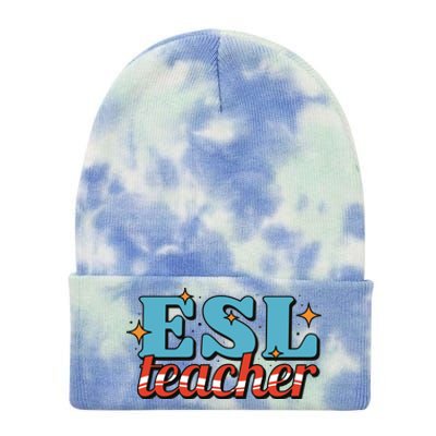 ESL Teacher Gift Tie Dye 12in Knit Beanie