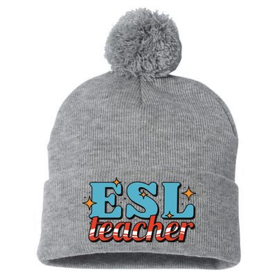 ESL Teacher Gift Pom Pom 12in Knit Beanie