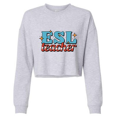 ESL Teacher Gift Cropped Pullover Crew