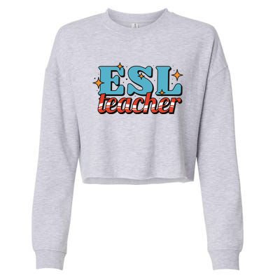 ESL Teacher Gift Cropped Pullover Crew