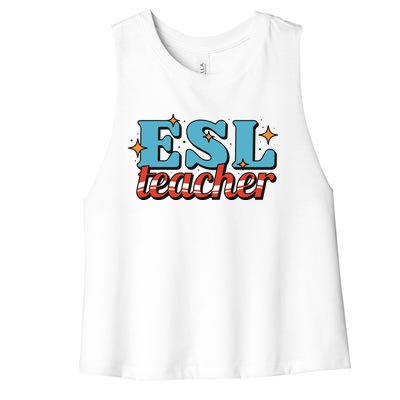 ESL Teacher Gift Women's Racerback Cropped Tank