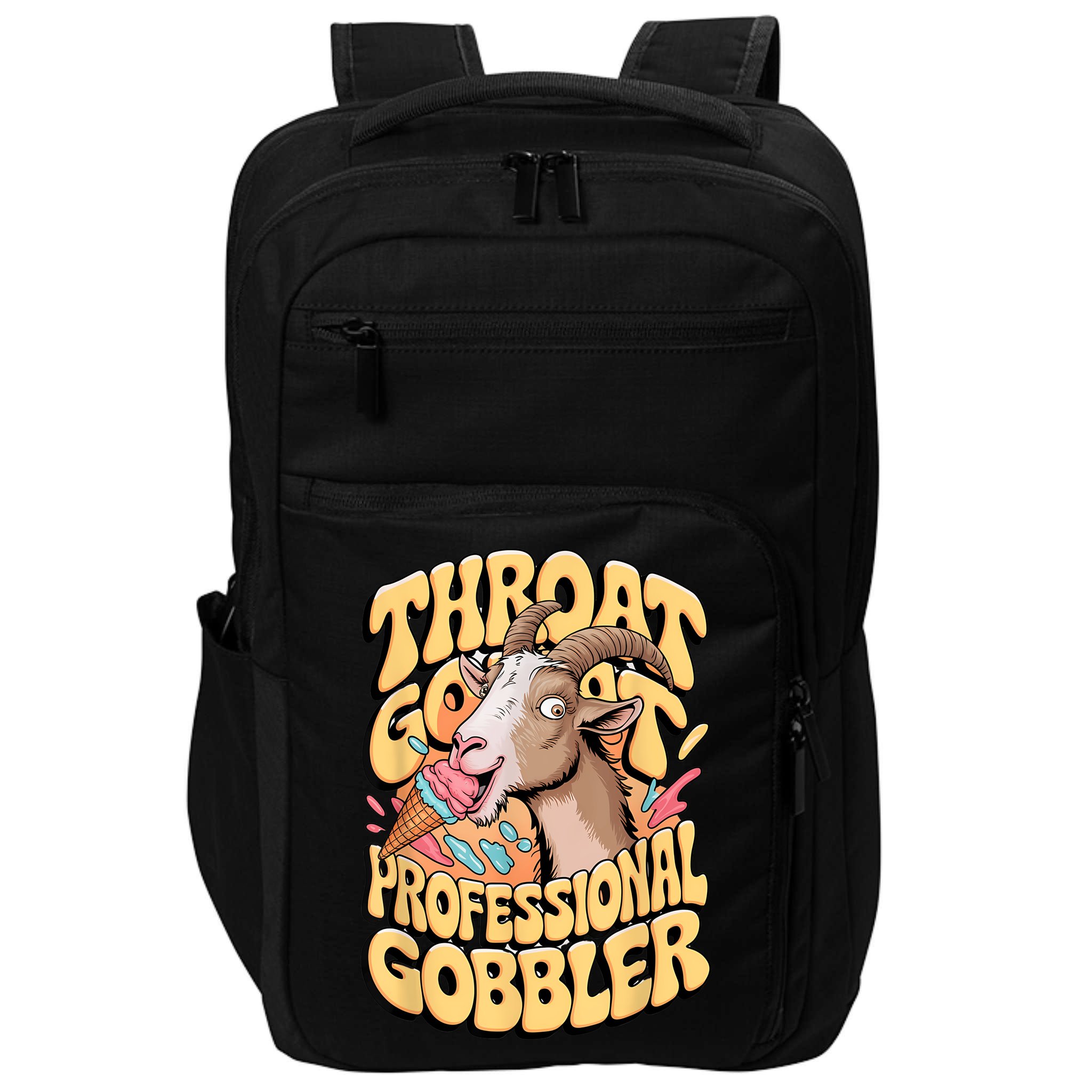 Embarrassing Throat Goat Inappropriate Adult Humor Impact Tech Backpack