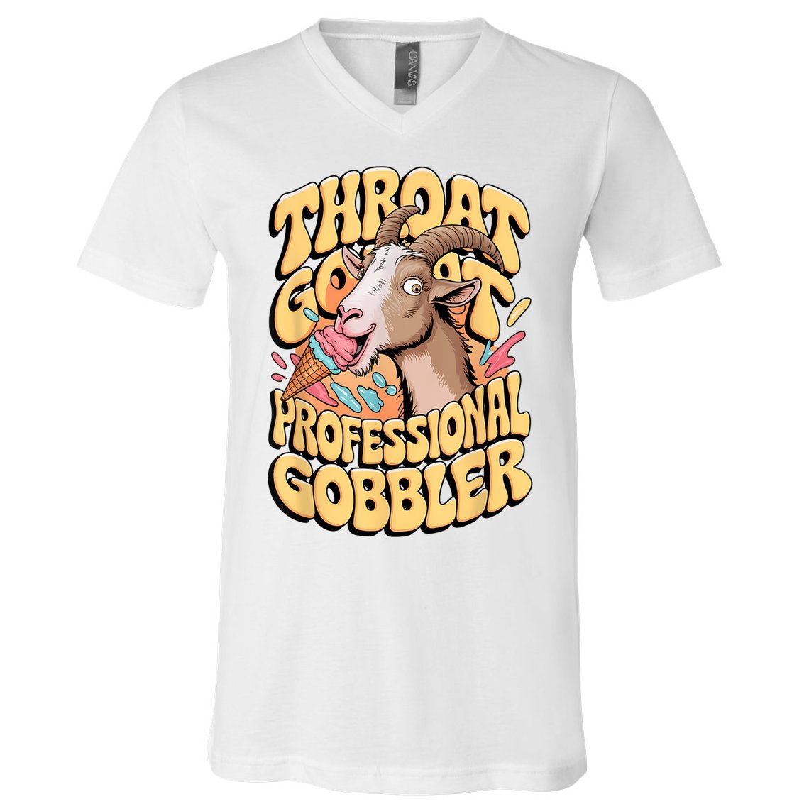 Embarrassing Throat Goat Inappropriate Adult Humor V-Neck T-Shirt