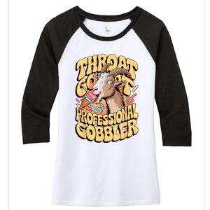 Embarrassing Throat Goat Inappropriate Adult Humor Women's Tri-Blend 3/4-Sleeve Raglan Shirt