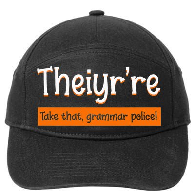 English Teacher Grammar Police Instructor Grammarian 7-Panel Snapback Hat