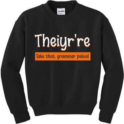 English Teacher Grammar Police Instructor Grammarian Kids Sweatshirt