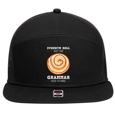 English Teacher Grammarians Grammar Police Professors 7 Panel Mesh Trucker Snapback Hat