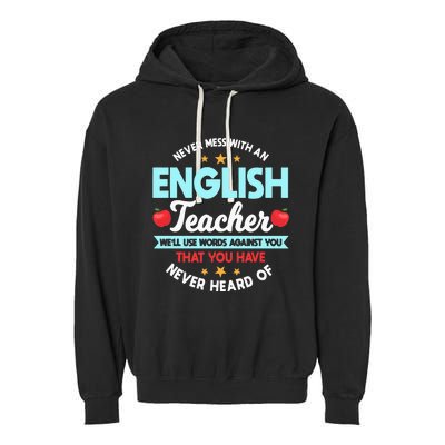 English Teacher Grammarians Professors Grammar Police Garment-Dyed Fleece Hoodie