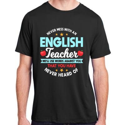 English Teacher Grammarians Professors Grammar Police Adult ChromaSoft Performance T-Shirt