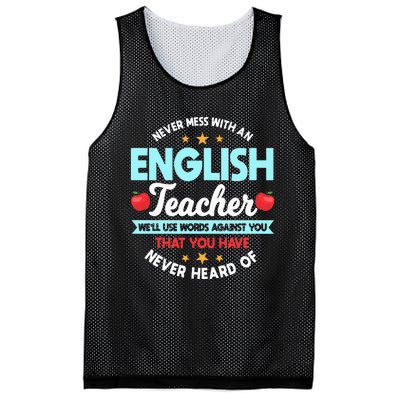 English Teacher Grammarians Professors Grammar Police Mesh Reversible Basketball Jersey Tank