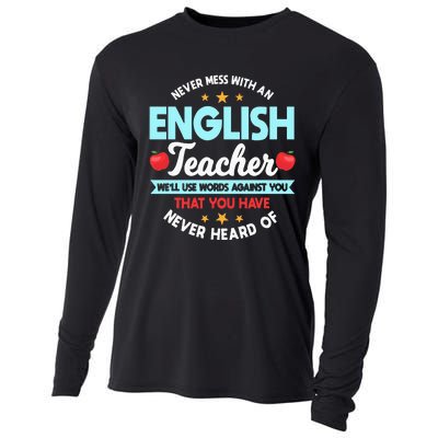 English Teacher Grammarians Professors Grammar Police Cooling Performance Long Sleeve Crew