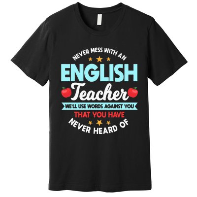 English Teacher Grammarians Professors Grammar Police Premium T-Shirt